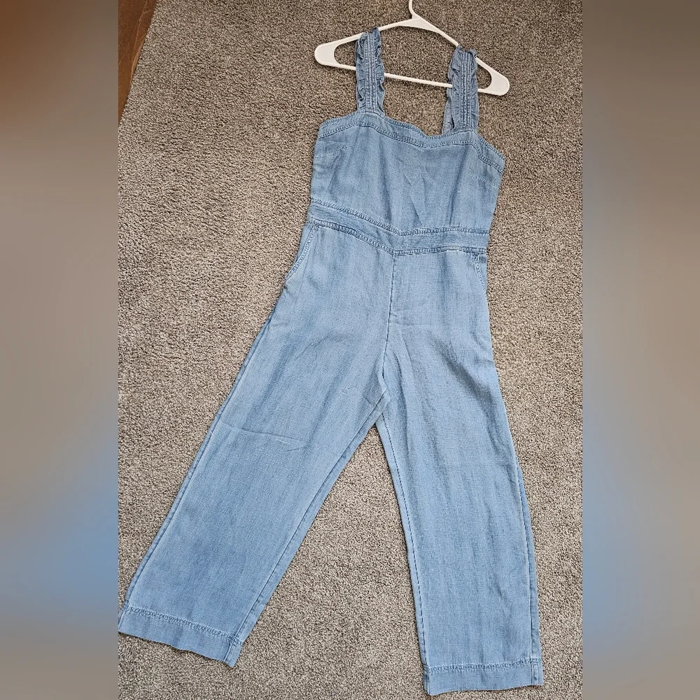 LOFT Light Blue Denim Jumpsuit - Picture 3 of 7